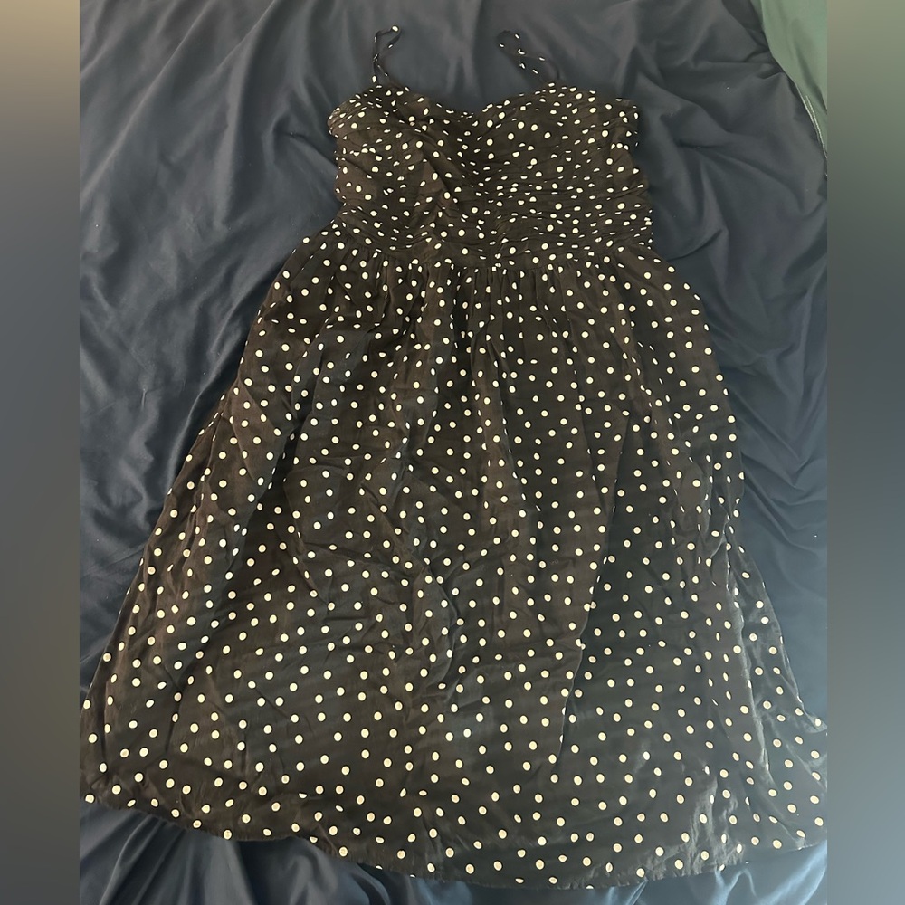 Summery Black Polka Dot Dress